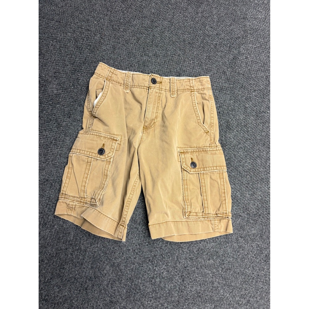 American Eagle Outfitters Mens Tan Khaki Cargo Shorts Size 28 Cotton Utility